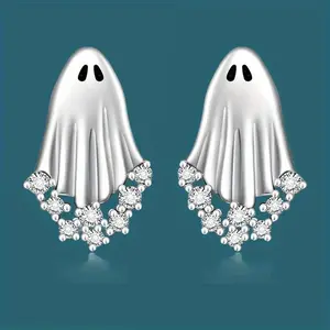 2pcs Fashion Ghost Earrings Halloween Christmas Birthday Party Anniversary Gift Jewelry For Friends And Family