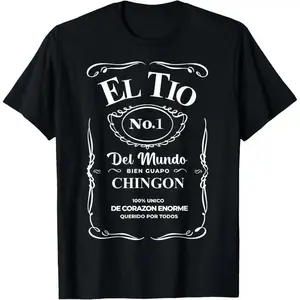 El Tio No.1 Mundo T-Shirt,High-quality print,Soft and comfortable,Simple and practical,Tshirt Round Neck