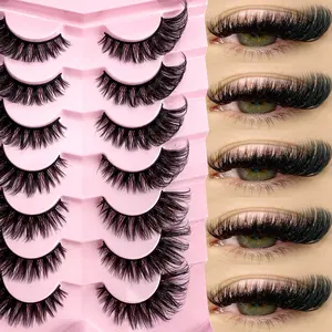 7 Pairs Fluffy Dense Eyelashes, 6-18mm Mixed Length, Reusable Beginner Friendly, Easy Application, Perfect for Daily Wear, Dates, Parties, Travel