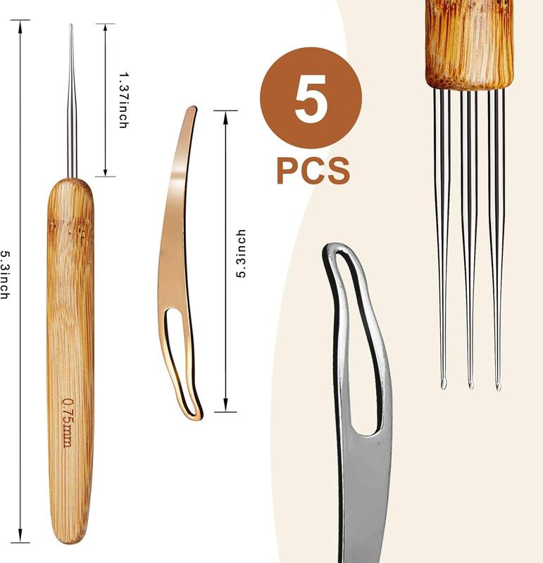 Dreadlock Crochet Hook for Hair, Loc  for Dreads, Dreadlocks Crochet , Interlocking Tool for , Braid Craft(0.75mm)