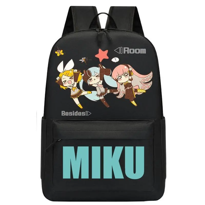 Cute Anime Hatsune Miku Student Schoolbag Cartoon Kawaii 2D Creative Printed Personality Children Backpack Boy and Girl Gift