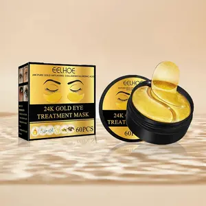24k Gold Moisturizing Eye Mask, 60pcs/set Tightening and Lifting Eye Patches, Hydrating Brightening & Firming Eye Sticker, Beauty & Personal Eye Care Product, Skincare Products Skincare Set