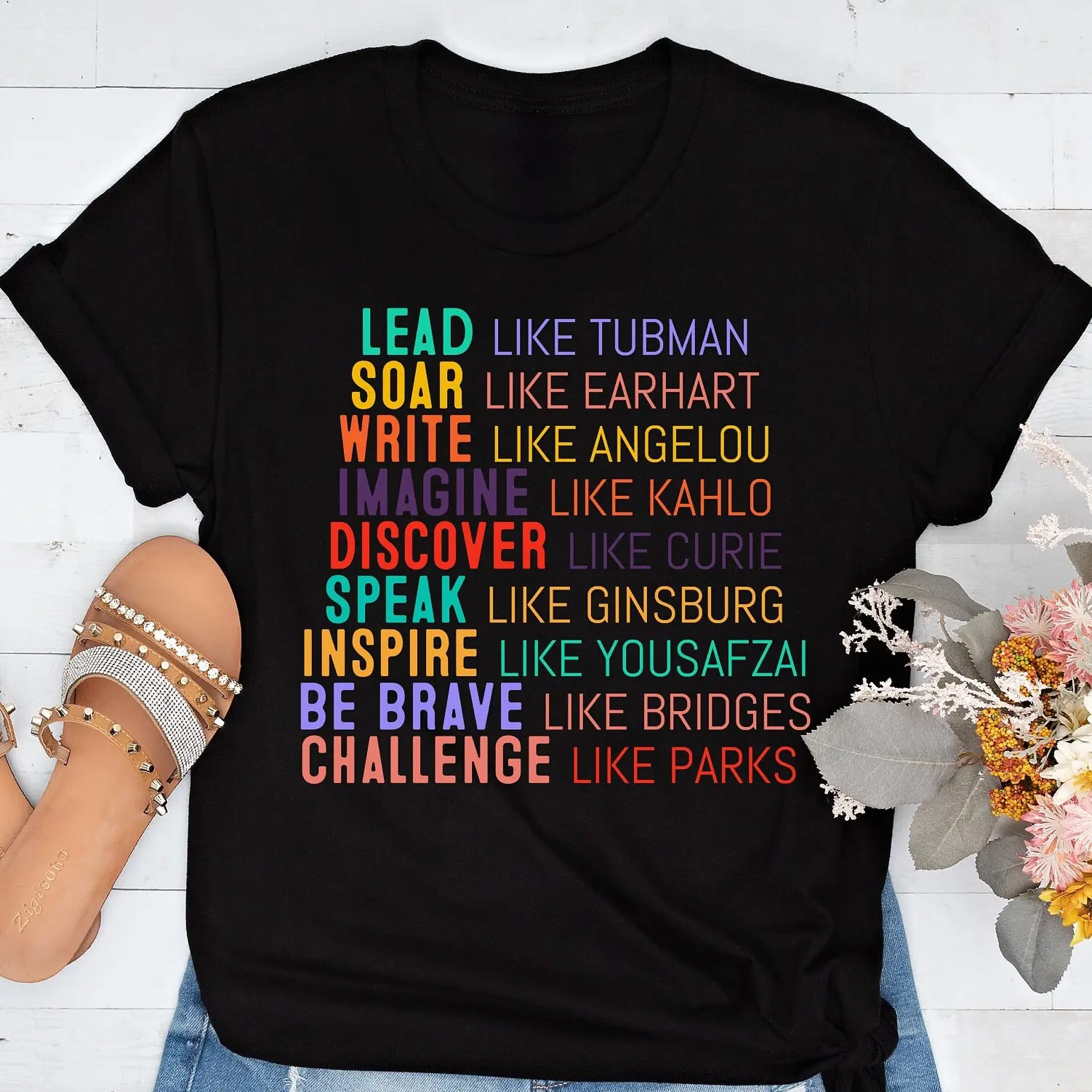 Lead Soar Write Inspire T-shirt, Women's History Month Shirt, Feminist Strength Tee, Women's Power, International Women's Day Shirt