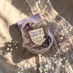 Book Dragon Fantasy MagSafe Phone Grip: Dark Academia Romantasy Reader Aesthetic Magnetic Phone Holder, BookTok Dragoncore Kindle Gift