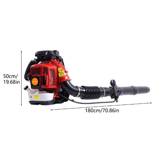Explorinox Snow blower 2-Stroke Engine 900CFM Air Volume 2.3L Tank Leaf Blower 80CC Gas Powered Backpack Snow Blower