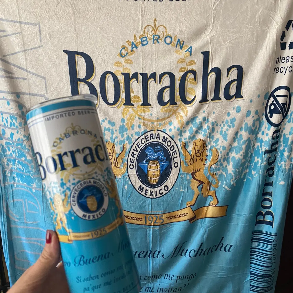Borracha Blanket Tumbler Blue
