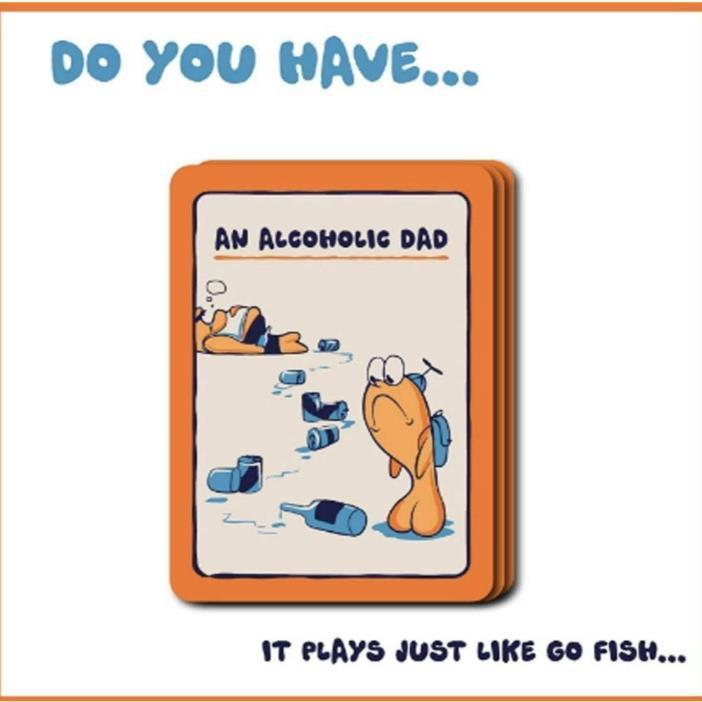 Fishing Man Card Game Funny Card Puzzle Happy