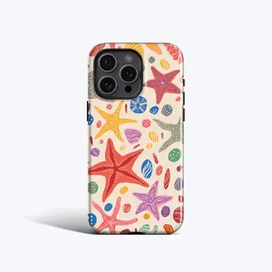Phone Case, Sea Life Shells and Coral Tough Phone17 Pro Max Plus Air/16/15/14/13/12/11 Case, Gift for her, Protective