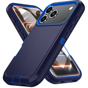 Shockproof Armor Defender Phone Case For iPhone 17 Pro Max 16 15 14 13 17 Air Hard Bracket Back Cover