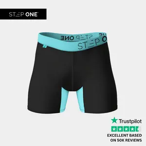 Step One Junior Trunk - Twin Boosters, Anti-Chafe, Breathable Bamboo Fabric, UltraGlyde Panels, Hidden Elastic Pouch, Premium Underwear, Athletic Daily wear