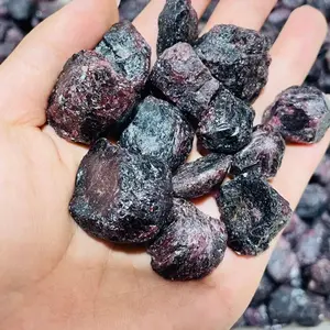Red Garnet Raw Form Natural Stone for Display and Decoration
