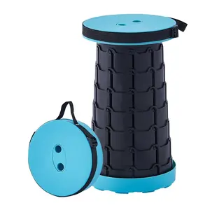 Portable Collapsable Stool Upgraded Adjustable Telescopic Seat Chair Folding Extension Stoo