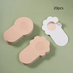 20 Pcs Disposable Breast Lift Tape, Invisible Bra for Support, Seamless Design, Curve Fit Large Sizes, Sexy Anti-Glare Lingerie