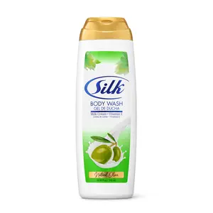 Silk Natural Olive Body Wash 500ml – Enriched with Olive Oil & Green Olives, Nourishing & Moisturizing Body Care Shower Gel for Smooth, Hydrated & Healthy Skin – Gentle Daily Cleanser for Women & Men