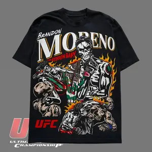 Brandon Moreno T-Shirt, UFC MMA Tee, UFC Champions Sports Shirt, UFC Fan Unisex Clothing Tee, UFC Vintage Tee, Made in Usa