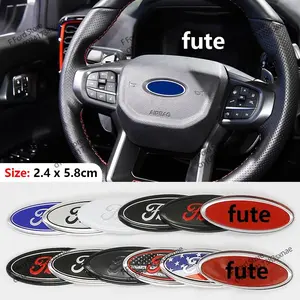 Ford Focus Mondeo Kuga Ranger Carnival Steering Wheel Center Badge, Metal Car Logo Sticker, Automotive Accessories, 1 Piece