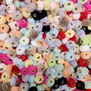 Fuzzy and Cloth Spacers - 12mm Metal Pom Poms & Fabric Wraps for DIY Pens Jewelry Making Projects Durable Long Lasting Decorative Touch