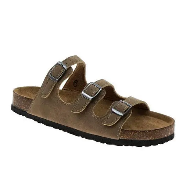 Taupe Three Buckle Sandal
