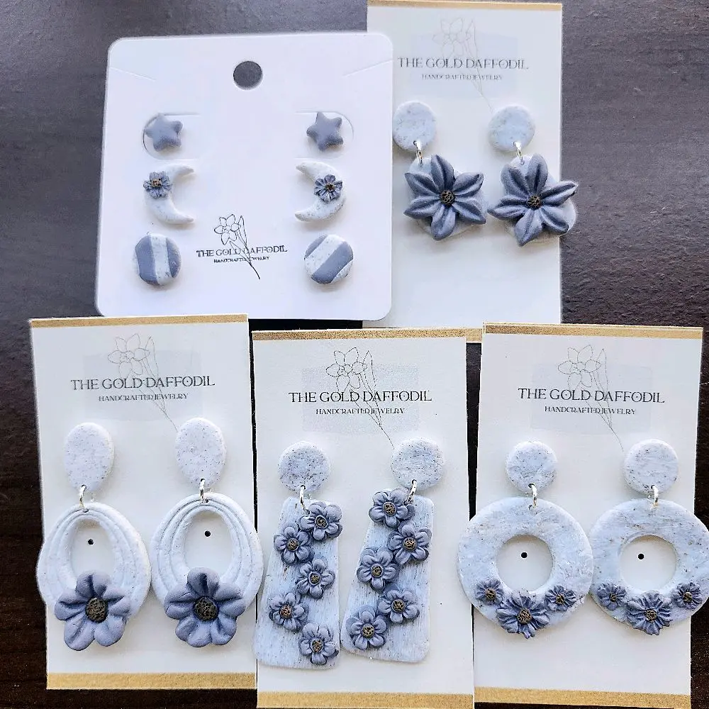 Moonlight Meadow Limited Collection - Lightweight Hypoallergenic Polymer Clay Earrings