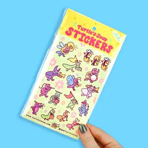 Turtle's Soup Bug Band Insect Parade Glitter Laptop Decal Sticker Sheet