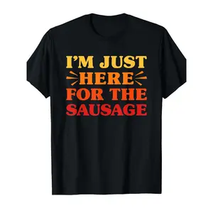 Funny Sausage Lover T-Shirt - Sausage Graphic Tee with Sausage Design, Casual Short Sleeve Shirt for Birthdays, Christmas Gifts for Meat Lovers & Animal Lovers