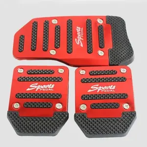 [2pCs Auto Transmission Pedal Kit]2Pcs Aluminum Alloy Automatic Transmission Car Pedal Set (Including Accelerator Pedal & Brake Pedal) - Non-Universal Non-Slip Pedal Cover - Sporty Decorative Accessory