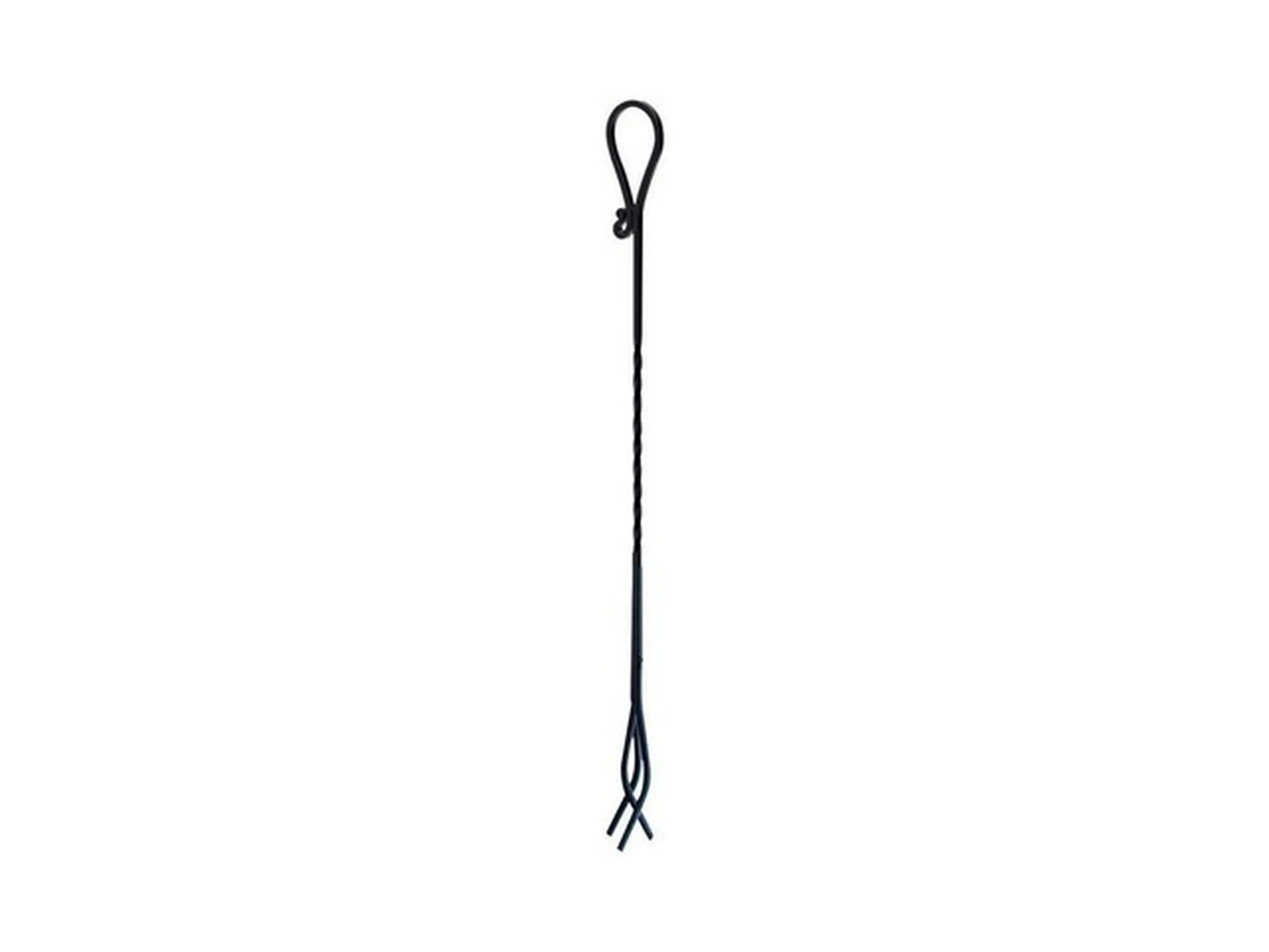 15513 Black Twisted Steel Fireplace Tongs