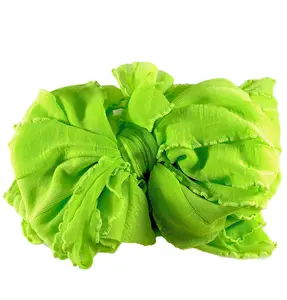 Ruffled Headband- Lime