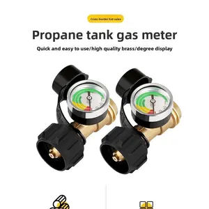 Universal Color-Coded Propane Tank Gauge North American gas tank pure copper adapter head POL connector propane with meter connector gas cylinder adapter QCC1 inflatable connector