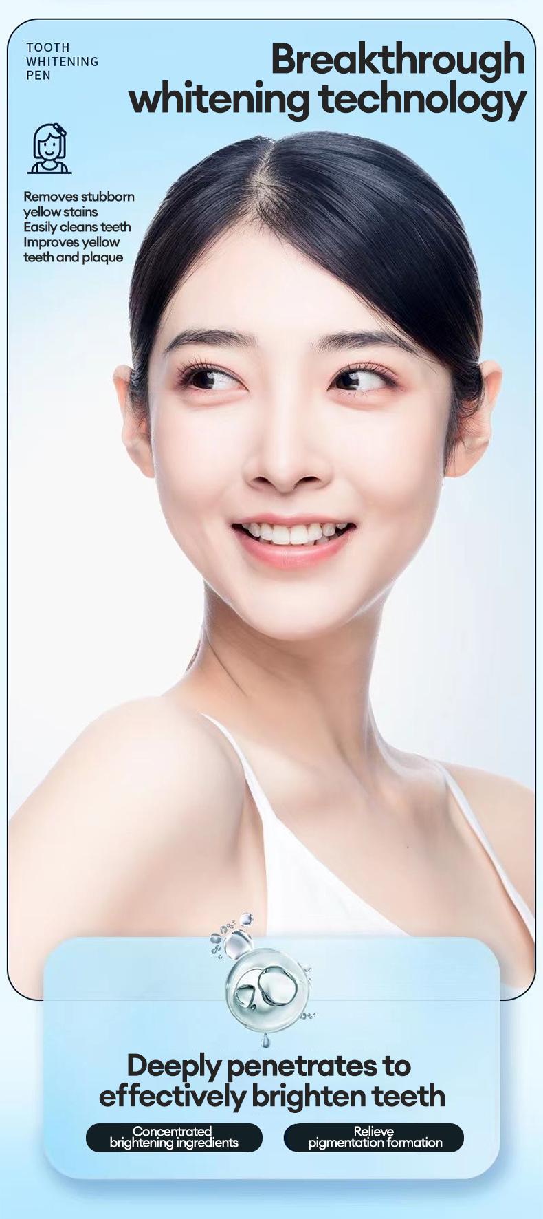 Teeth Whitening Pen, Plant-Based Formula for Fast, Effective Yellow Teeth Improvement,Gentle, Sensitivity-Free Stain Remover for Brighter Teeth,Breath Improvement