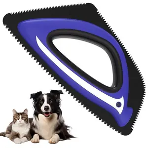 PcEoTllar Reusable Pet Hair Remover Grooming Brush, Eco-Friendly Wedge-Shaped Design with Comfortable Curved Handle for Furniture, Car Carpets (For Dogs & Cats)