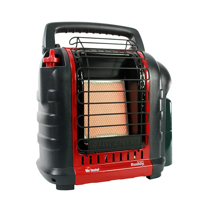 Mr. Heater F232050 Portable Buddy - 4000-9000 BTU Gas-Powered Compact Household Appliance with Filter, Hose, 1 lb. Cylinder, Accidental Tip-Over Safety Shut-Off, Automatic Low Oxygen Shut-Off System, Comfortable Outdoor Safe Heat for Small Spaces