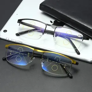 Intelligent Multifocal Progressive Reading Glasses Half Frame Dual-use Anti-Blue Light  Automatic Adjustment Eyewear Christmas and New Year gifts