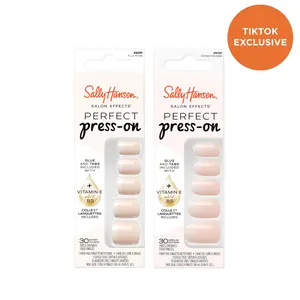 Sally Hansen Salon Effects Perfect Press-On Duo: Non-Damaging, Easy to Apply, Nail Glue & Tabs Included