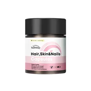 YouthRay 6500mcg/2 pills Biotin Vitamin Complex+Biotin Nourishing Skin Moisturizing Hair Nail Skin 60 pills