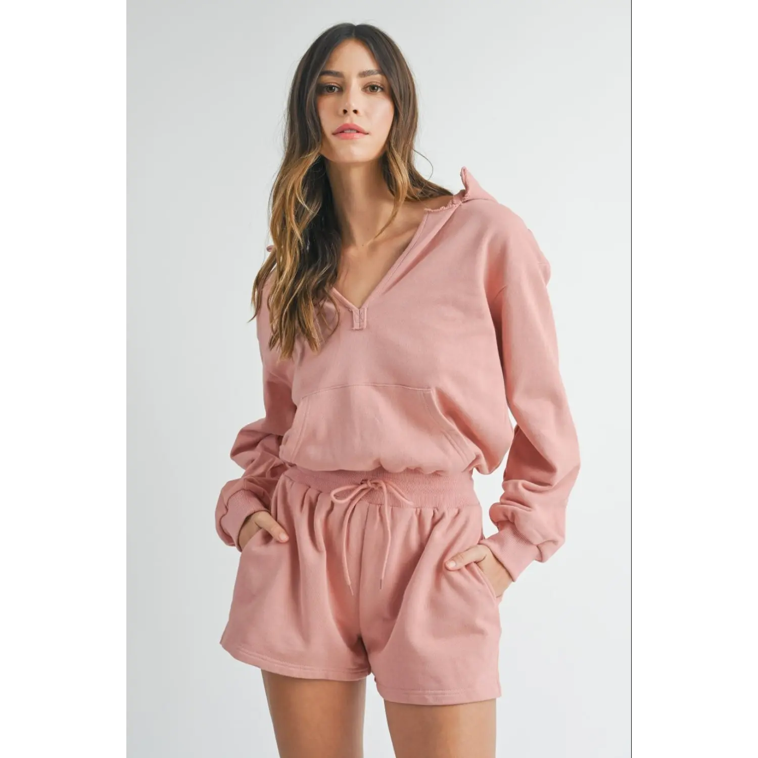 French Terry Hooded Romper
