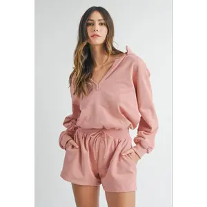 French Terry Hooded Romper