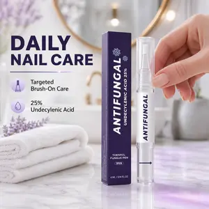 Undecylenic Acid 25% Toenail Fungus Pen for Daily Foot Care and Complete Nail Appearance Improvement Liquid Brush Applicator Portable Maintenance Tool 0.14 Fl Oz