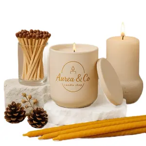 Aurea & Co Orange & Sandalwood Candle from the Candle Shop - Pink Floral Design in Clear Container with Orange Sandalwood Scent 220g Household Candle