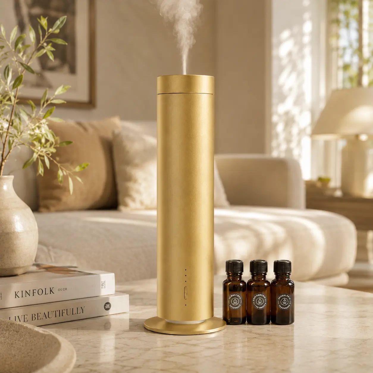 Premium Waterless Essential Oil Diffuser Large Coverage Silent Scent Machine with Remote Control & Type-C Charging for Home Bedroom Office