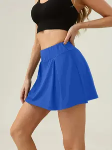 High-Waisted Pleated Sporty Skirt, Light-Ripe Fitness Style, Anti-Slip Lining, High Stretch Skin-Friendly, Yoga/pilates Training Wear, Pleated Sports Skirt