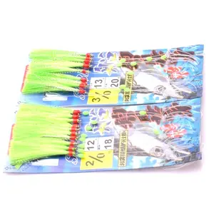 10 Pack Simulation Fishing Hooks, Hair Wool, Glow in Dark Fishhooks, Sea Fishing Boat Hook Set, Durable & Effective Design