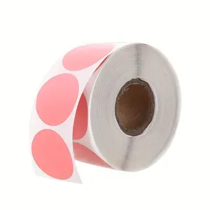 500 Stickers/rolls Of Pink Color Heart-shaped Stickers, Round Stickers, Adhesive Labels, Wedding Gifts, Decorations, And Sealing Stickers