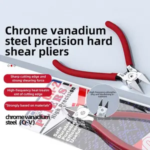 JTX CR‑2 Chrome vanadiumsteel precision hardshear pliers, with Non‑Slip Sweat‑Resistant Matte Handle, Heavy‑Duty Shear Nippers for Mobile Phone Repair, Shield Cutting, Electronics Trimming & Fine Precision Maintenance Hand Tool
