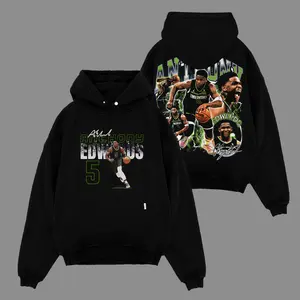 Vintage Anthony Edwards Basketball Graphic Hoodie, Retro Ant Man #5 Believe That Cotton Pullover, Oversized Washed Streetwear Hoodie, Y2K Hoops Star Fan Gift for Men Women and Classic Basketball Collectors