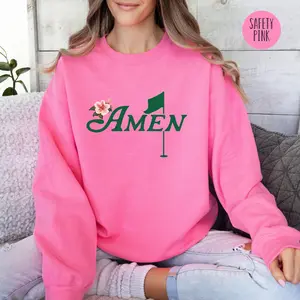 Masters Golf Amen Sweatshirt Funny Golf Par Tee Sweatshirt Golf Tournament Crewneck Sweater Golfing Outfit Golf Party Sweatshirt Women Men