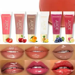 HERORANGE 6-Color Fruity Lip Gloss Set | Juicy Shine & Hydrating Plump!  Non-Sticky, Nourishing Lip Oil for Water-Like Full Lips. Perfect Holiday Look for Halloween & Christmas. The Ideal Gift for All！