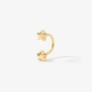 Lincoln star u hoop piercing