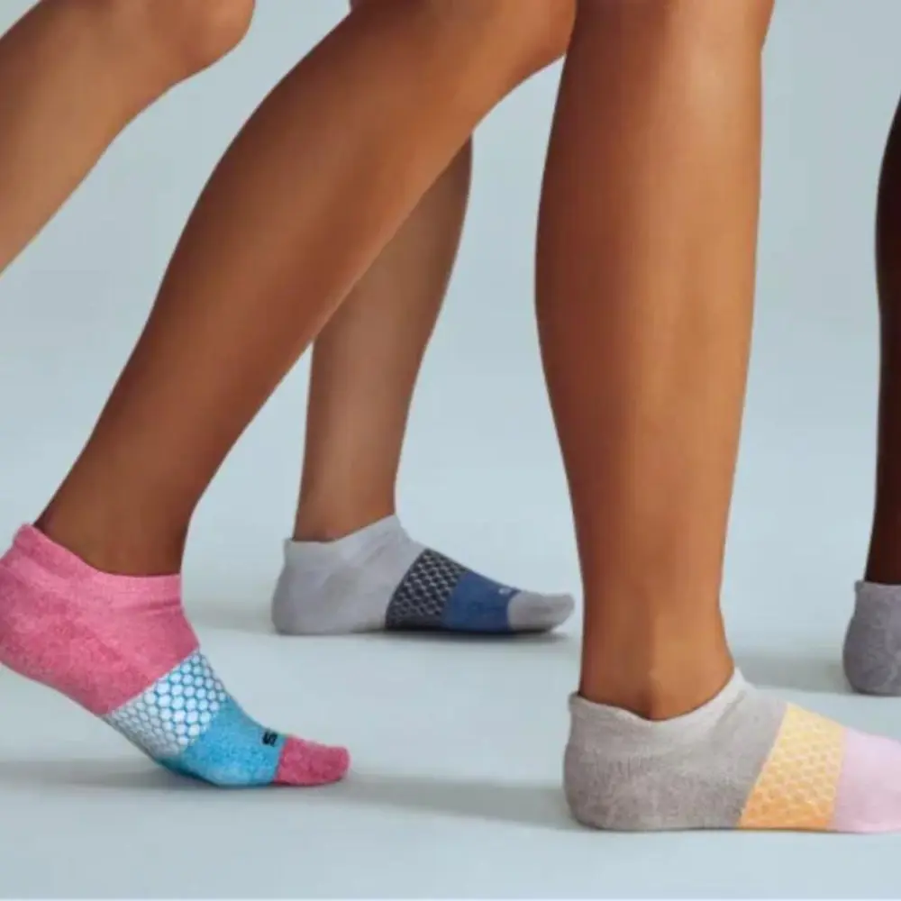 [Pack 5] BB Honeycomb Ankle Support Solid Socks for Women, Men | Multi Colors Unisex Running Socks, Seamless Toe, Compression Socks | Stylish Socks