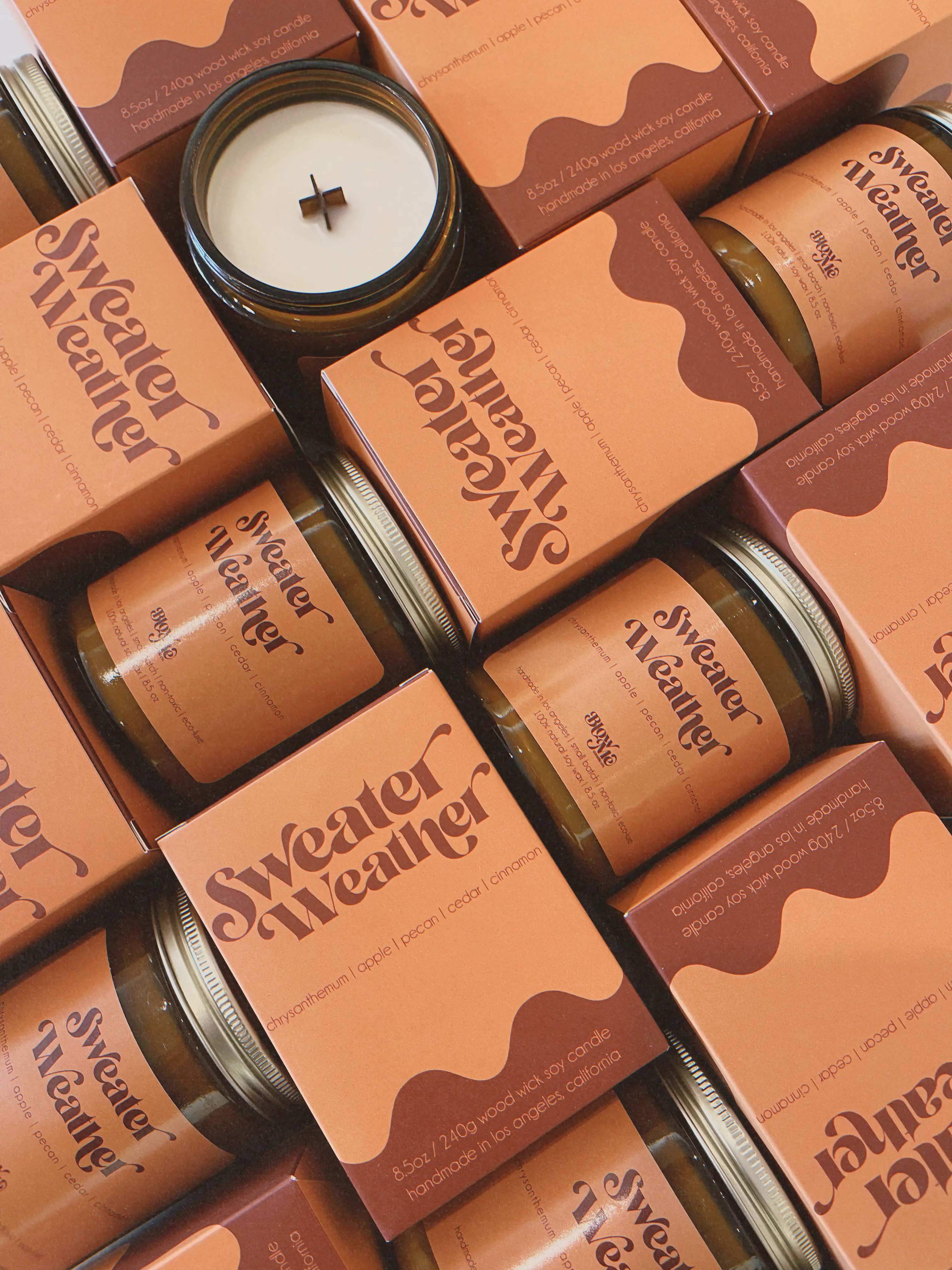 Blow Me Candle Co. | Sweater Weather | 100% soy wax pet friendly candle